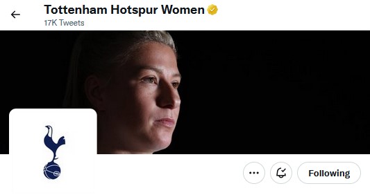 Twitter banner for Spurs Women's account